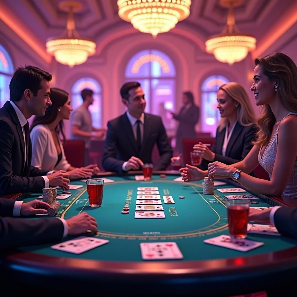 Live casino dealer multi-camera studio view